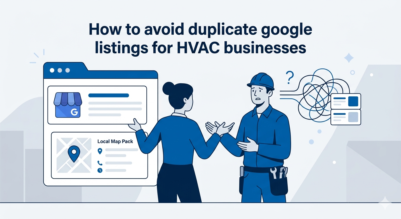 how to avoid duplicate google listings for HVAC